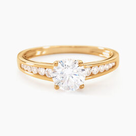 Bague Solitaire Or Jaune Oxyde De Zirconium - Bagues solitaires Femme | Histoire d’Or