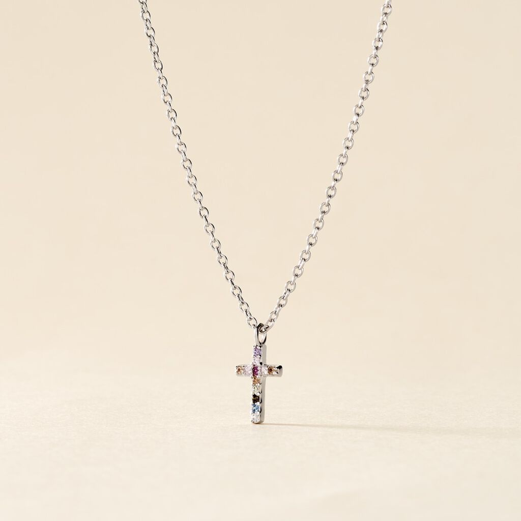 Collier Ha&iuml;vy Argent Blanc Oxyde De Zirconium - Colliers fantaisie Femme | Histoire d&rsquo;Or