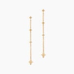 Boucles D'oreilles Pendantes Ziha Plaqu&eacute; Or Jaune Oxyde De Zirconium - Boucles d'oreilles fantaisie Femme | Histoire d&rsquo;Or