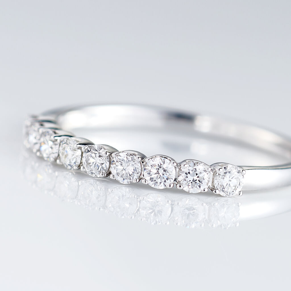Alliance Eloisa Or Blanc Diamant Synthetique - Alliances Femme | Histoire d’Or