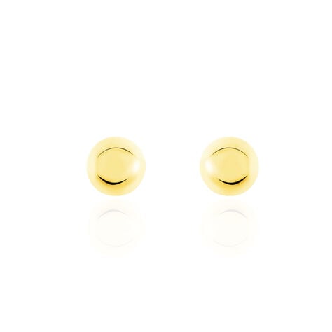 Boucles D'oreilles Puces Fidelia Boule Or Jaune - Clous d'oreilles Femme | Histoire d&rsquo;Or