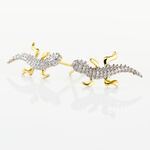 Boucles D'oreilles Puces Azzedine Salamandre Or Bicolore - Clous d'oreilles Femme | Histoire d&rsquo;Or