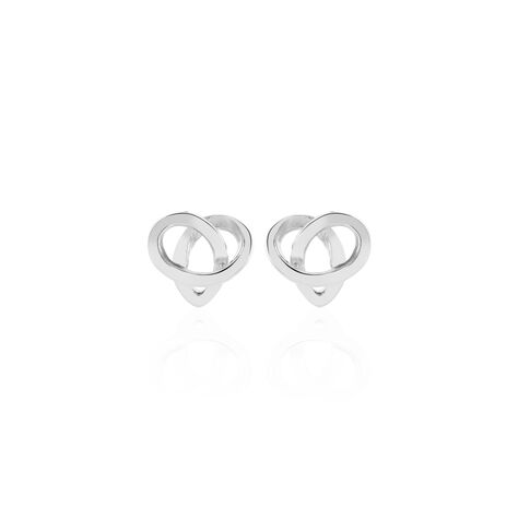 Boucles D'oreilles Puces Shainy Argent Blanc - Boucles d'oreilles fantaisie Femme | Histoire d’Or