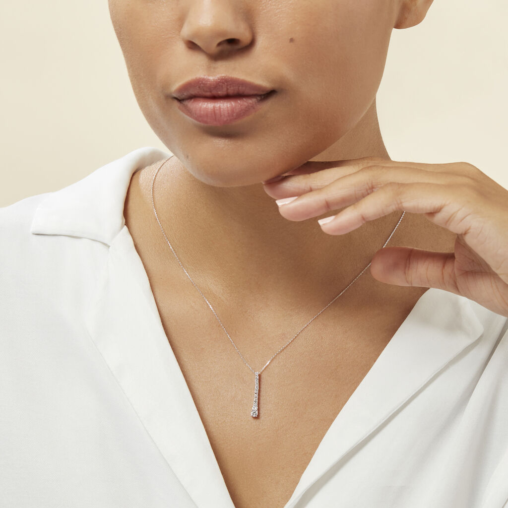 Collier Riviera Or Blanc Diamant - Colliers Femme | Histoire d’Or