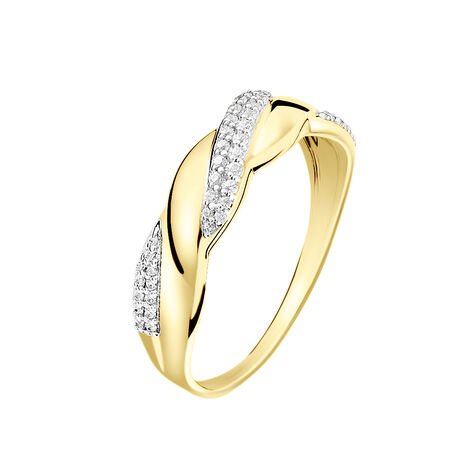 Bague Admète Or Jaune Diamant - Bagues avec pierre Femme | Histoire d’Or