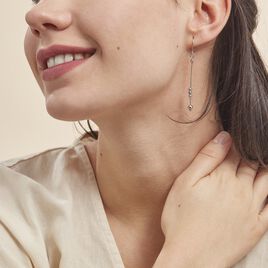 Boucles D'oreilles Pendantes Manou Argent Blanc - Boucles d'oreilles fantaisie Femme | Histoire d’Or