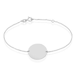 Bracelet Pastille Gravable Or Blanc - Bracelets Naissance Femme | Histoire d’Or