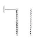 Boucles D'oreilles Pendantes Moscovado Or Blanc Diamant Synth&eacute;tique - Boucles d'oreilles pendantes Femme | Histoire d&rsquo;Or