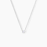 Collier Court Argent Blanc Lylwenn Oxyde De Zirconium - F&ecirc;te des m&egrave;res Femme | Histoire d&rsquo;Or