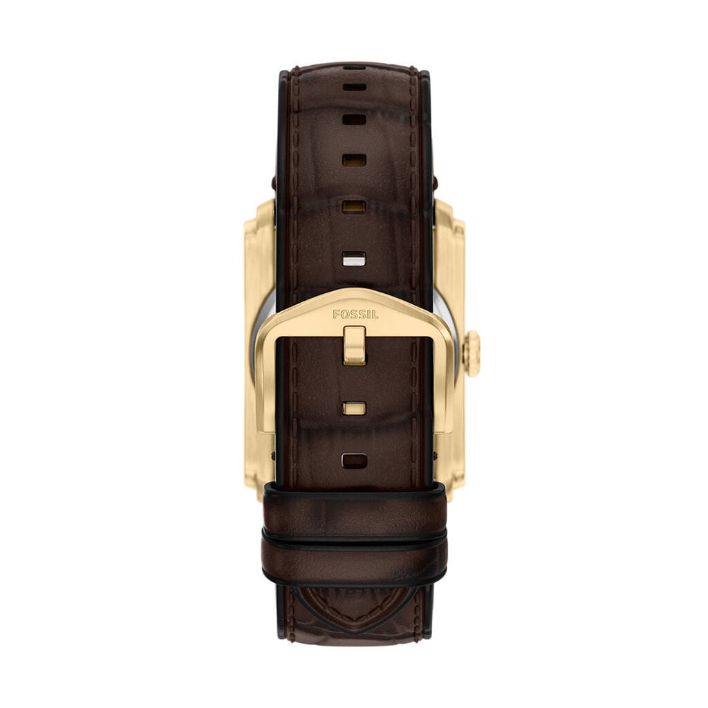 Montre Fossil Carraway Jumping Hour Dor&eacute; - Montres &eacute;tanches Homme | Histoire d&rsquo;Or