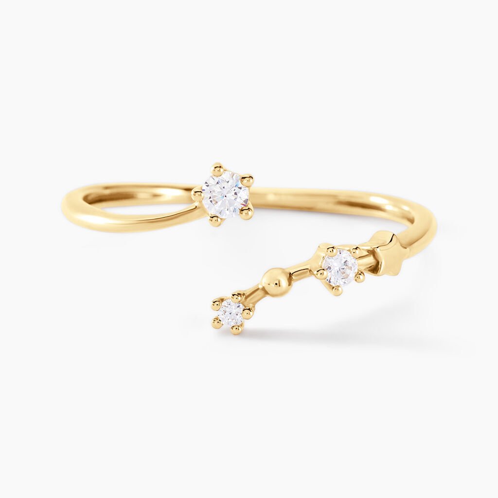 Bague Orion Or Jaune Oxyde De Zirconium - Bagues solitaires Femme | Histoire d&rsquo;Or