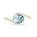 Bague Loriane Or Rose Aigue Marine Et Diamant - Bagues solitaires Femme | Histoire d’Or