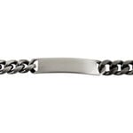 Bracelet Identit&eacute; Esteban Acier Gris - Gourmettes Homme | Histoire d&rsquo;Or