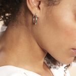 Cr&eacute;oles Argent Blanc Anne - Boucles d'oreilles cr&eacute;oles Femme | Histoire d&rsquo;Or