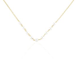 Collier Plaqué Or Jaune Aglaya Perles D'imitation - Colliers Femme | Histoire d’Or