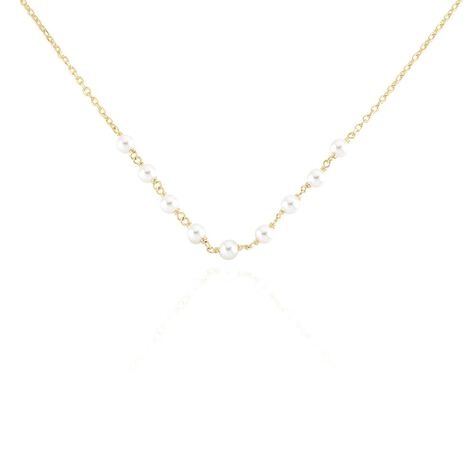 Collier Plaqué Or Jaune Aglaya Perles D'imitation - Colliers Femme | Histoire d’Or