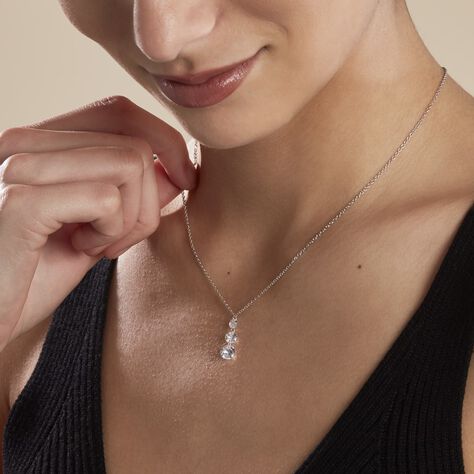 Collier Argent Constantin Argent Blanc Oxyde - Colliers fantaisie Femme | Histoire d’Or