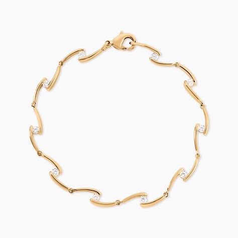 Bracelet Ayda Plaqu&eacute; Or Jaune Oxyde De Zirconium - Bracelets Femme | Histoire d&rsquo;Or