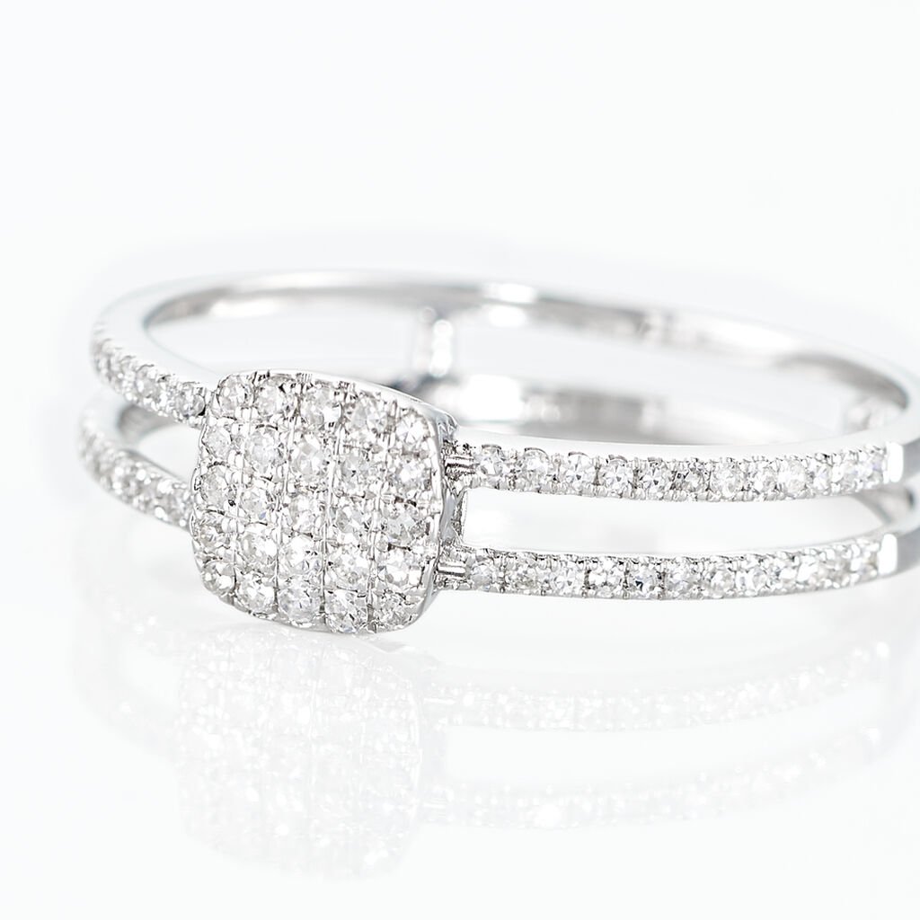 Bague Aude Or Blanc Diamant - Bagues avec pierre Femme | Histoire d’Or