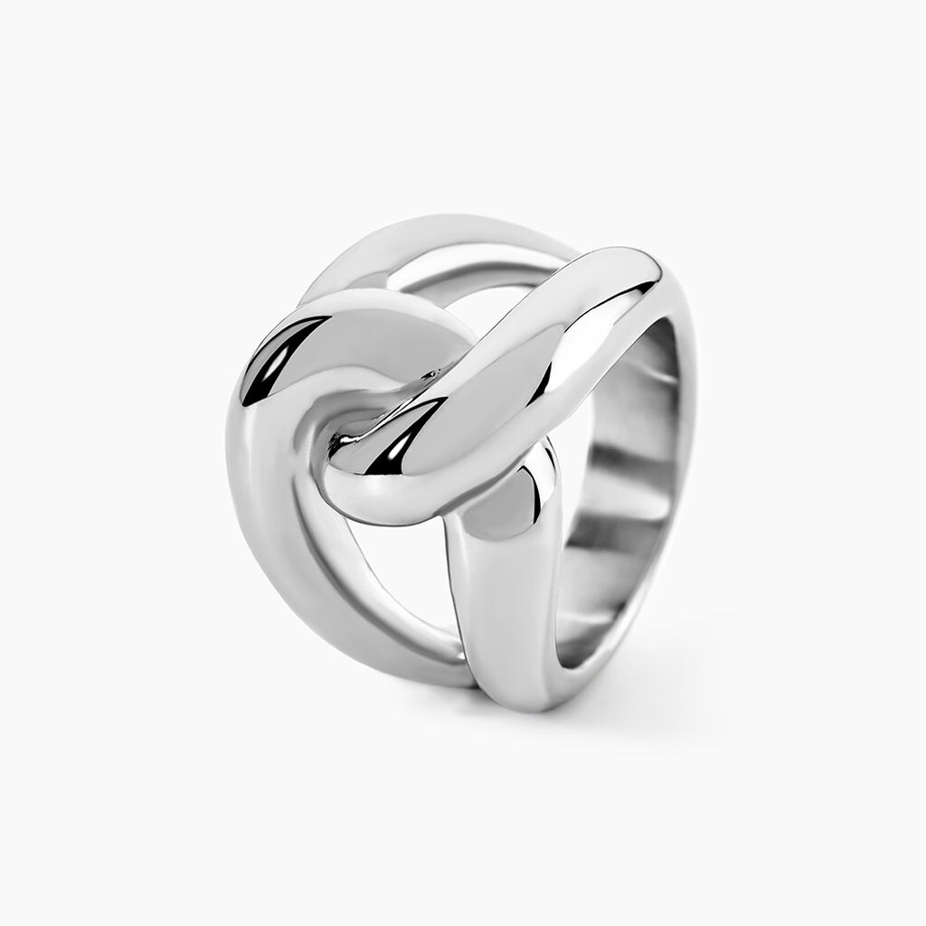 Bague Cyrianne Acier Blanc - Bagues fantaisie Femme | Histoire d&rsquo;Or