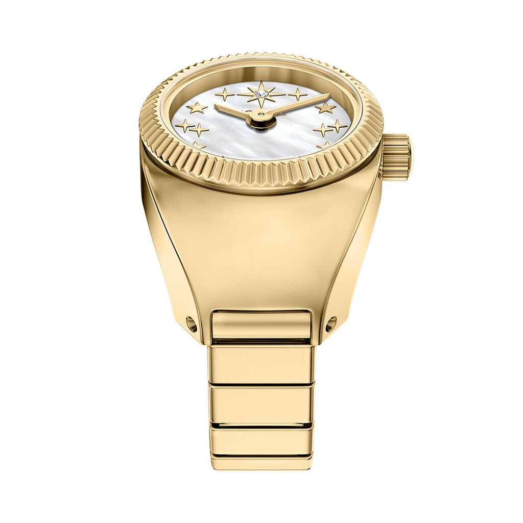 Montre Fossil Watch Ring Nacre Blanche - Montres Femme | Histoire d&rsquo;Or