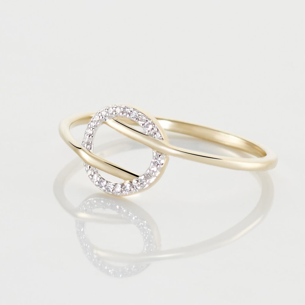 Bague Thealane Or Jaune Diamant - Bagues avec pierre Femme | Histoire d’Or