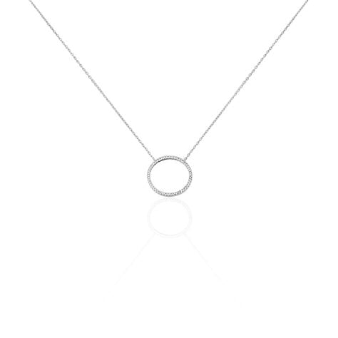 Collier Amene Or Blanc Diamant - Colliers Femme | Histoire d’Or