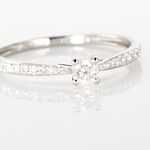 Bague Solitaire Hemera Or Blanc Diamant - Bagues solitaires Femme | Histoire d&rsquo;Or