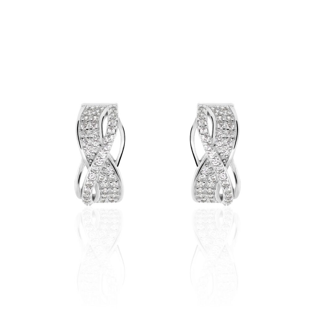 Créoles Hallinskidi Argent Oxyde De Zirconium - Boucles d'oreilles créoles Femme | Histoire d’Or