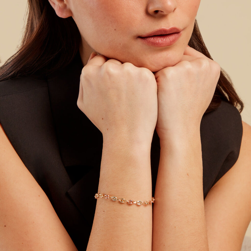 Bracelet Dami Or Tricolore - Bracelets chaîne Femme | Histoire d’Or