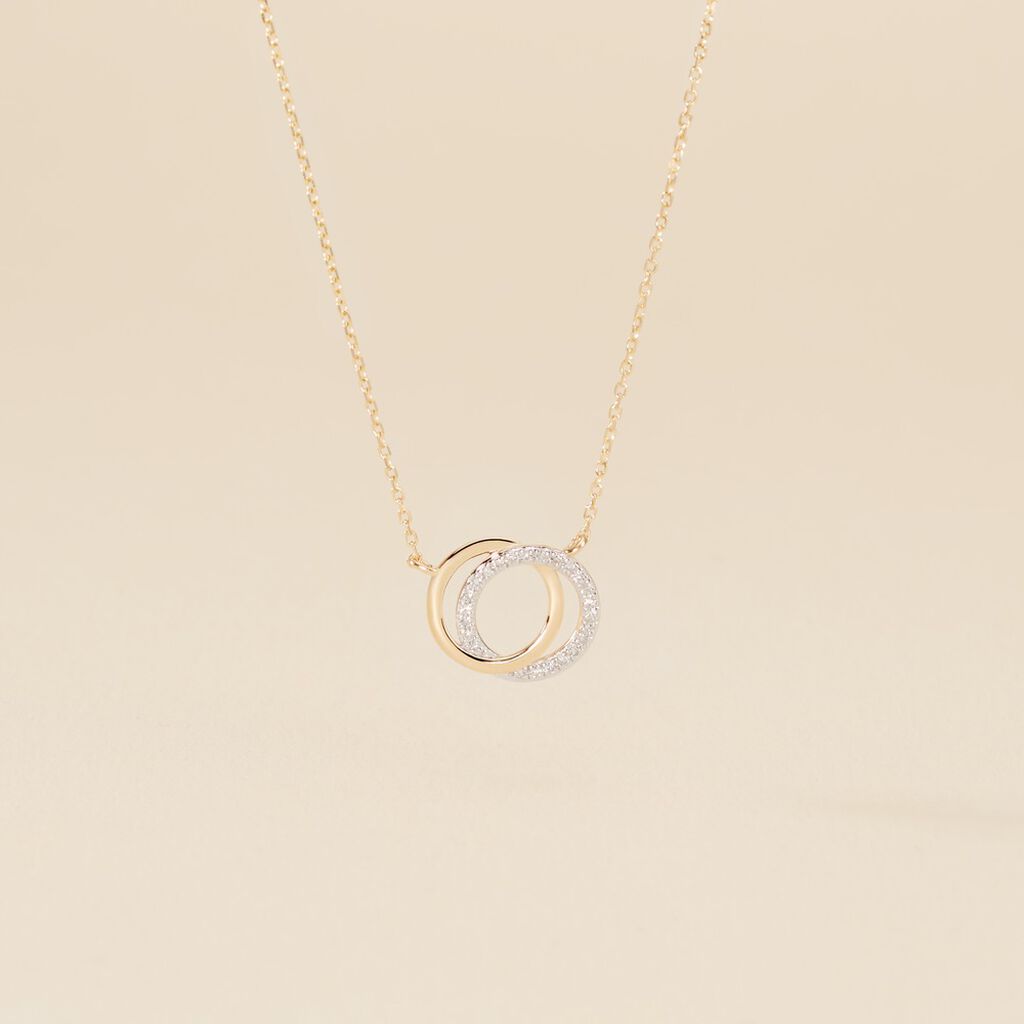 Collier Or Jaune Tresha Diamants - Colliers Femme | Histoire d&rsquo;Or