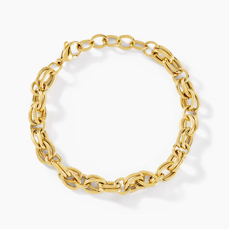 Bracelet Murano Acier Jaune - Bracelets cha&icirc;ne Femme | Histoire d&rsquo;Or