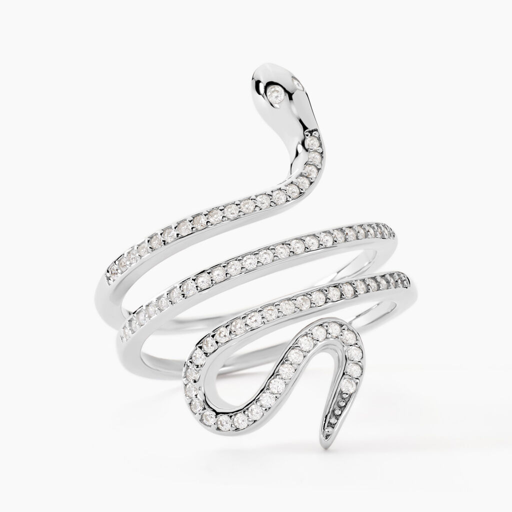Bague Wesley Argent Blanc Oxydes De Zirconium - Bagues avec pierre Femme | Histoire d’Or