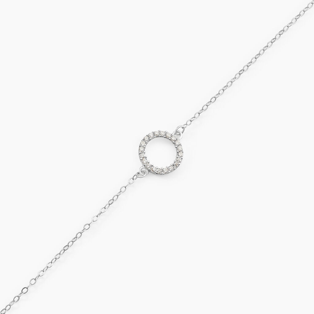 Bracelet Lim Or Blanc Oxyde De Zirconium - Bracelets Femme | Histoire d’Or