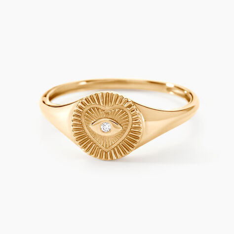 Chevalière Damianus Or Jaune Diamant - Chevalières Femme | Histoire d’Or