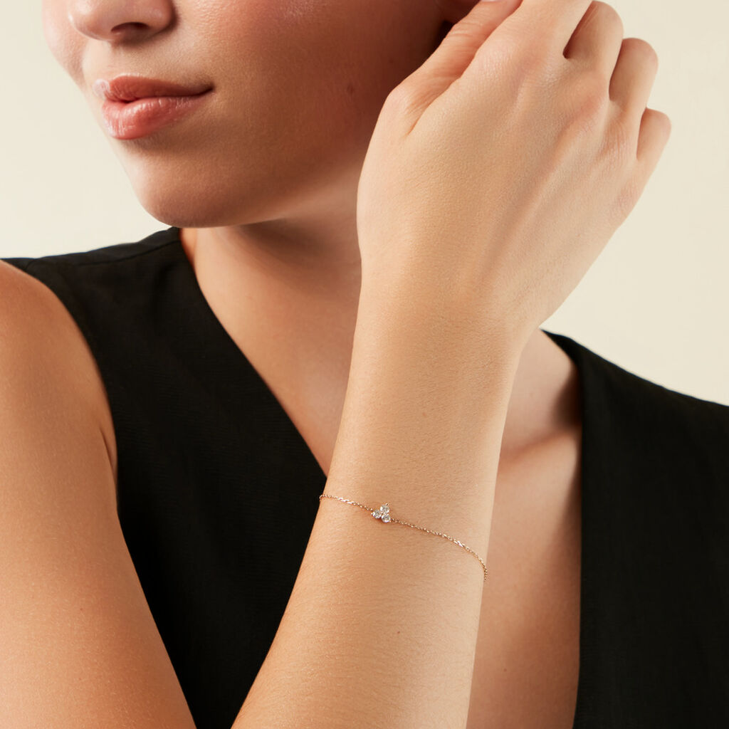 Bracelet Usoa Or Jaune Diamant Synthétique - Bracelets Femme | Histoire d’Or