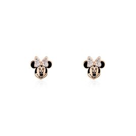 Boucles D'oreilles Puces Disney Acier Doré Rose Cristaux - Boucles d'oreilles fantaisie Femme | Histoire d’Or