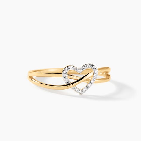 Bague Malinda Or Jaune Diamant - Bagues avec pierre Femme | Histoire d&rsquo;Or