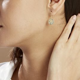 Boucles D'oreilles Pendantes Noamie Or Jaune Nacre - Boucles d'oreilles pendantes Femme | Histoire d’Or