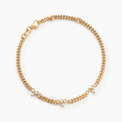 Bracelet Urban Flower Plaqué Or Jaune Oxyde De Zirconium - Bracelets Femme | Histoire d’Or