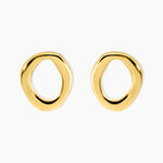 Boucles D'Oreilles Puces Saveli Acier Jaune - Boucles d'oreilles fantaisie Femme | Histoire d&rsquo;Or