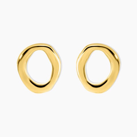 Boucles D'Oreilles Puces Saveli Acier Jaune - Boucles d'oreilles fantaisie Femme | Histoire d&rsquo;Or