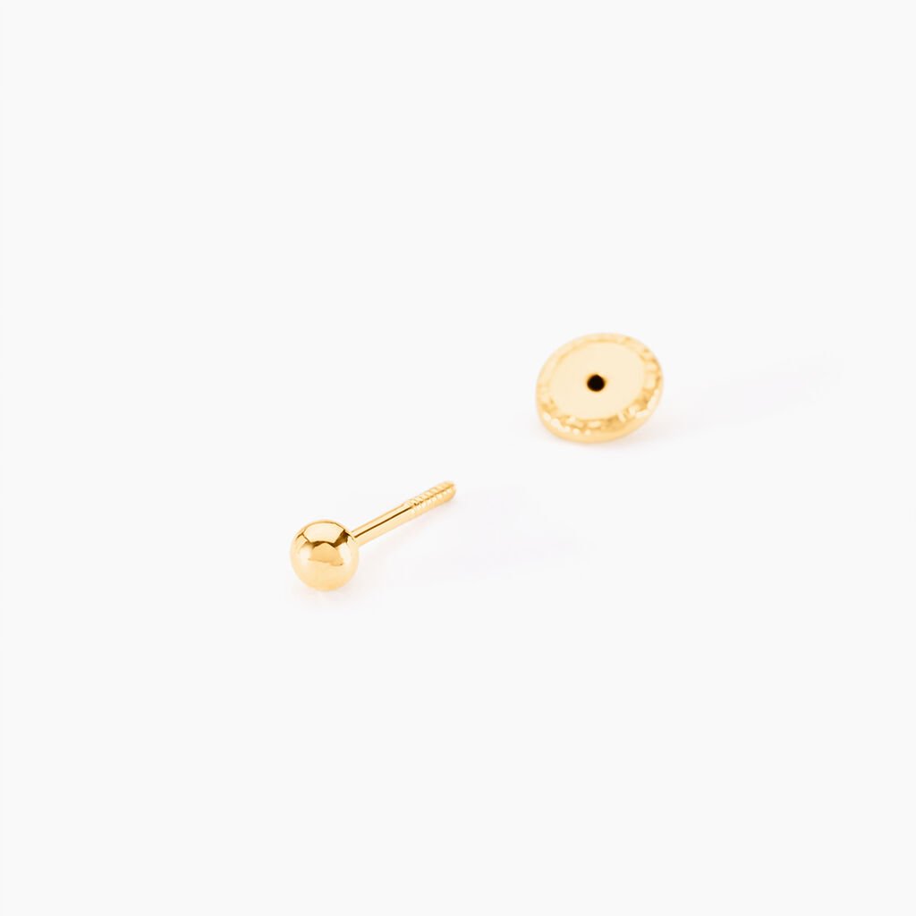 Boucles D'oreilles Puces Or Jaune Fidelia - Clous d'oreilles Famille | Histoire d’Or