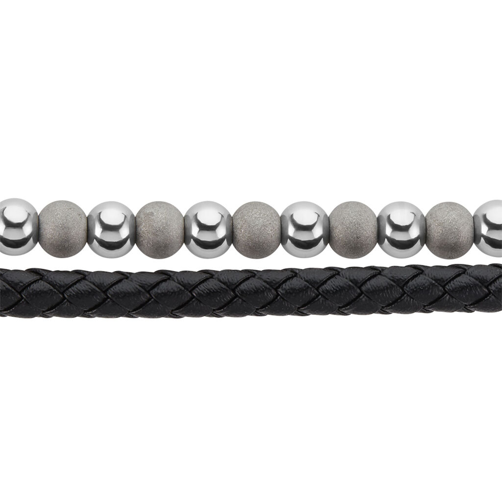 Bracelet Jourdan Pheonix Cuir Noir - Bracelets Homme | Histoire d&rsquo;Or