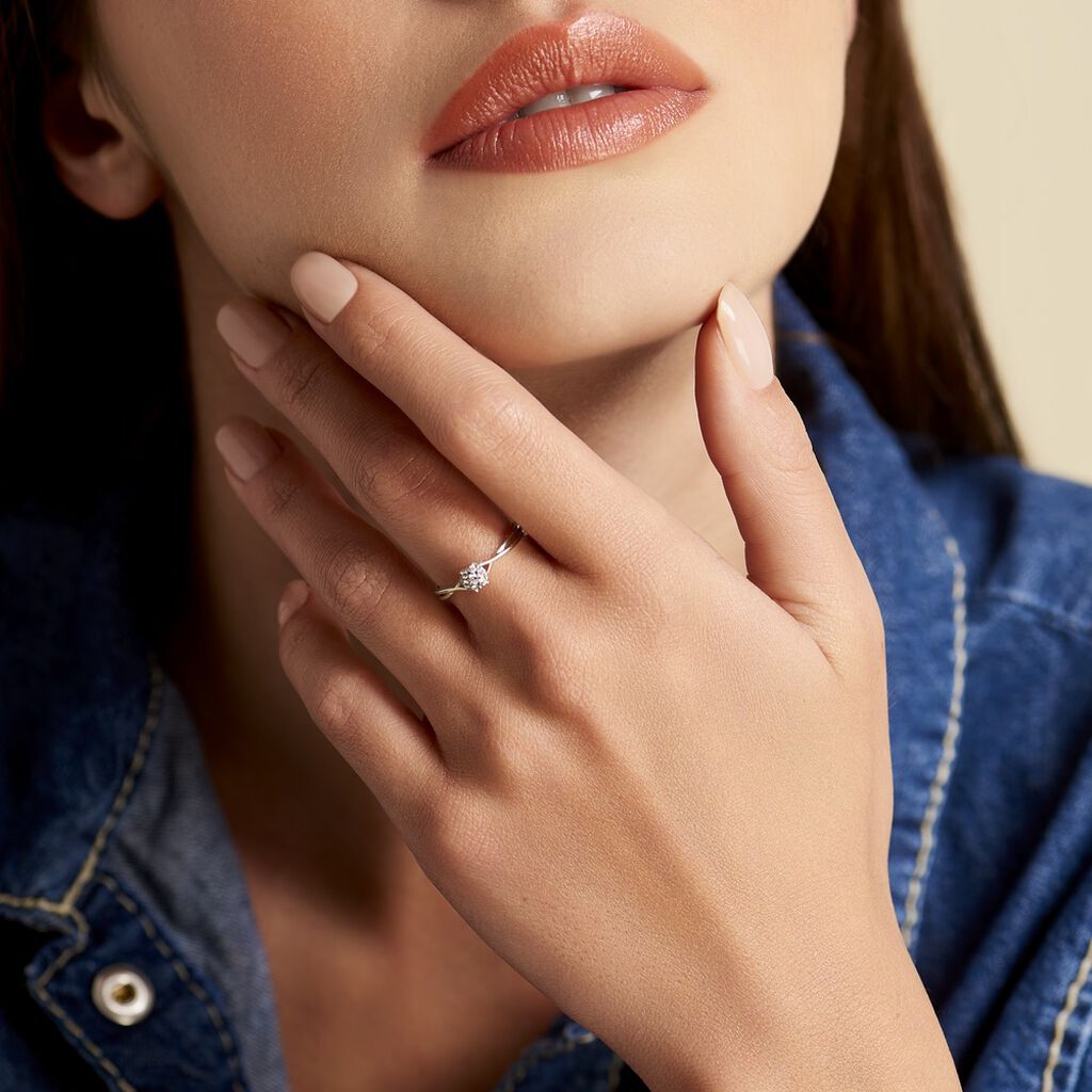 Bague Imelie Or Jaune Diamant - Bagues avec pierre Femme | Histoire d’Or