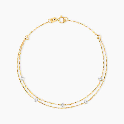 Bracelet Giordano Or Jaune Diamant Synthétique - Nouveautés Femme | Histoire d’Or