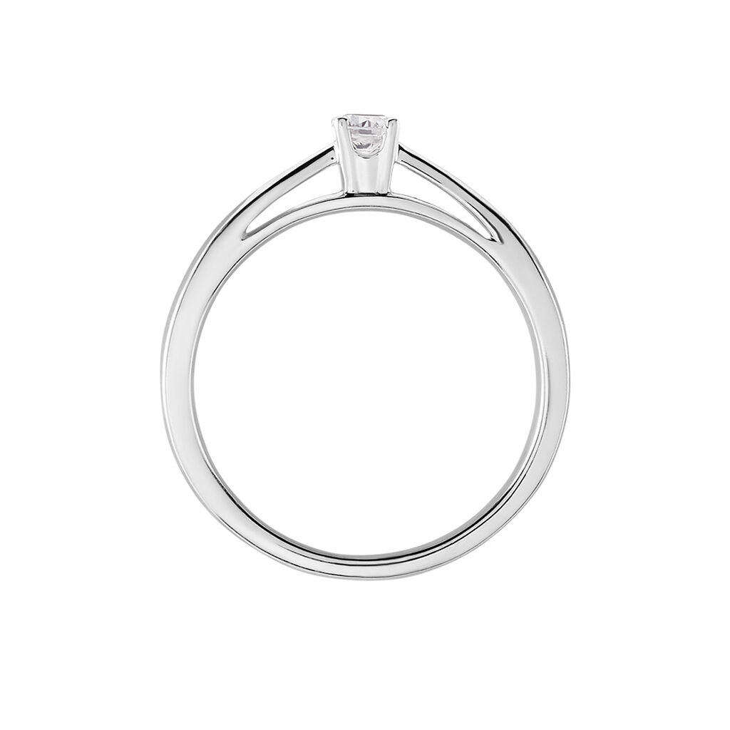 Bague Solitaire Iris Or Blanc Diamant - Bagues solitaires Femme | Histoire d’Or
