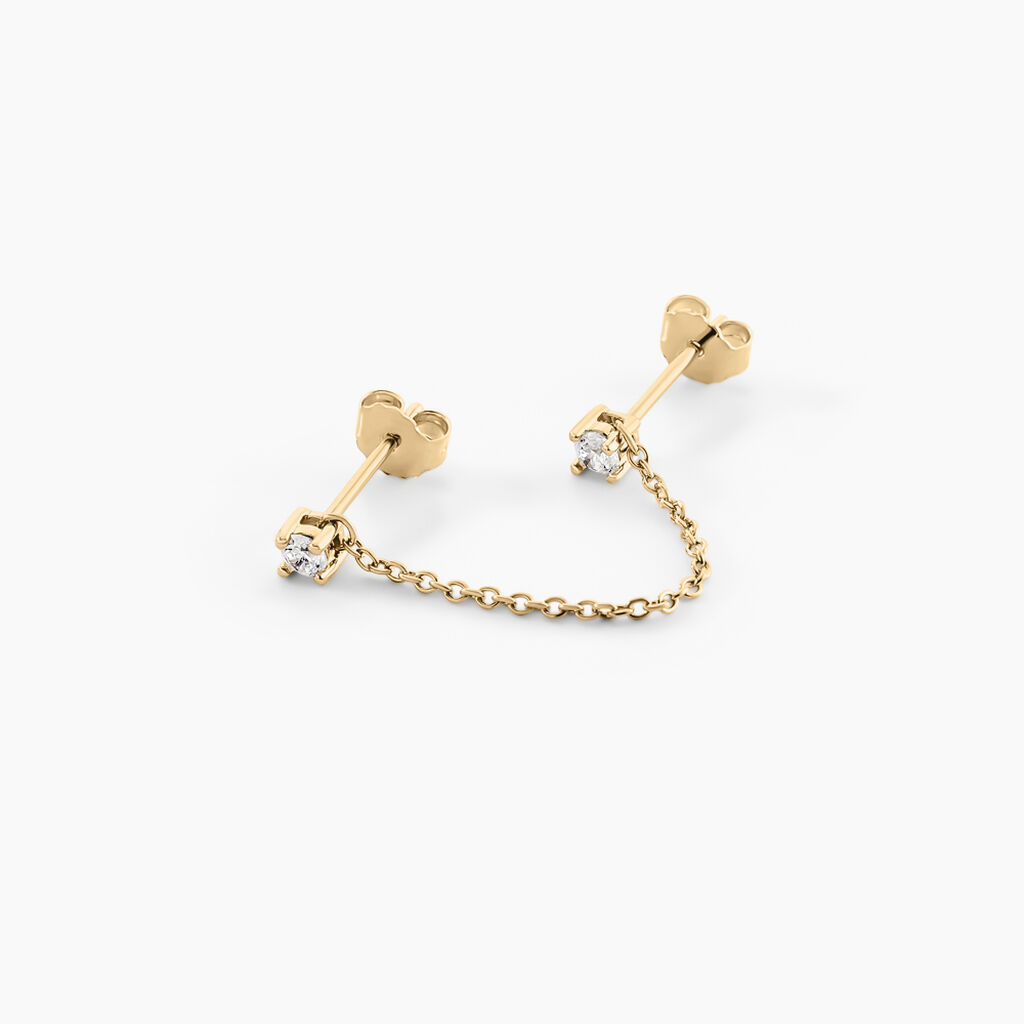 Bijou D'oreille Unitaire Pendante Plaqu&eacute; Or Jaune Dofi Oxyde - Piercings d'oreilles Femme | Histoire d&rsquo;Or