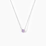 Collier Clair Or Blanc Amethyste - Colliers Femme | Histoire d&rsquo;Or