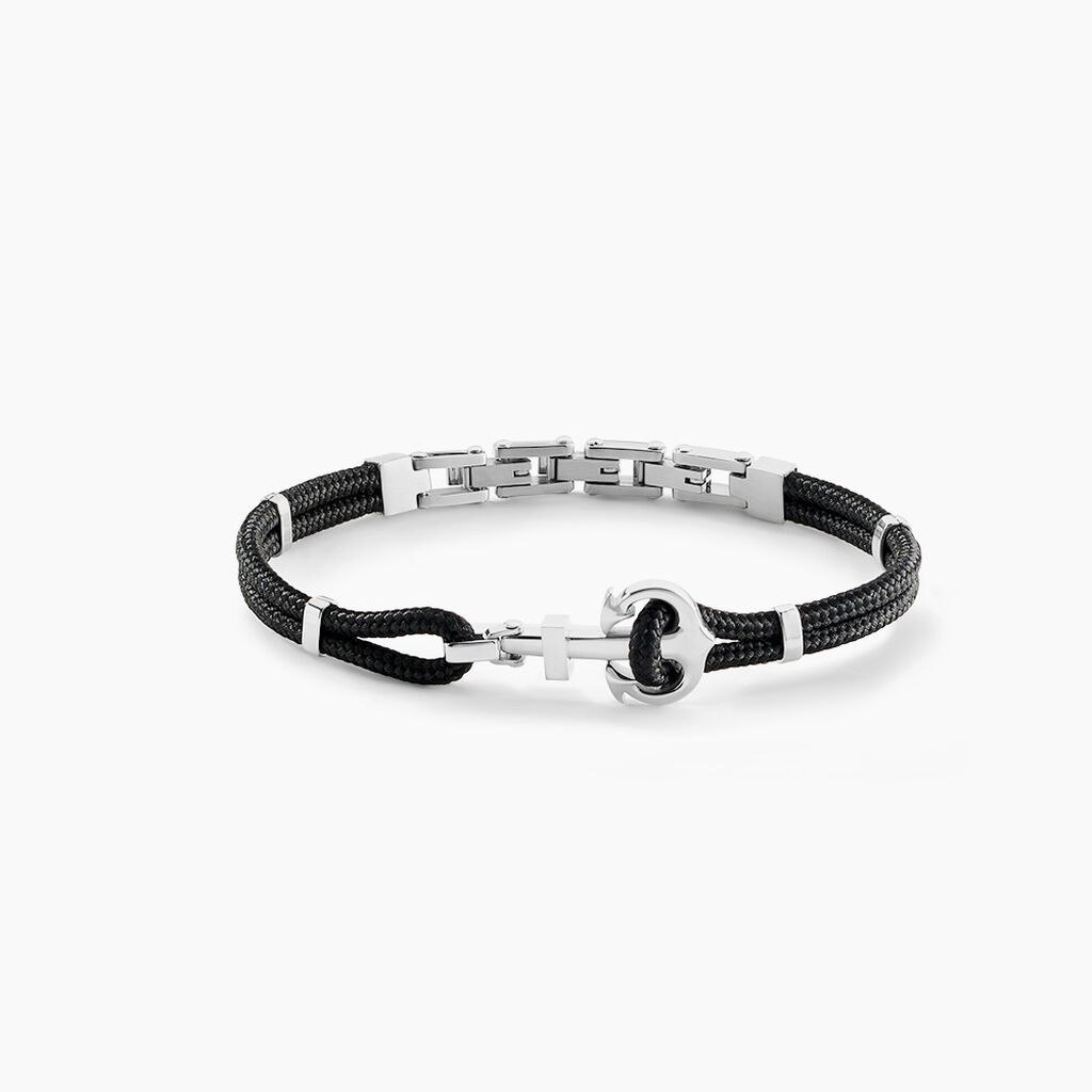 Bracelet Analya Acier Blanc - Bracelets cordon Homme | Histoire d&rsquo;Or